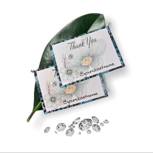 Online Boutique Poshmark Thank You Cards With Flowers Design - Picture 2 of 10